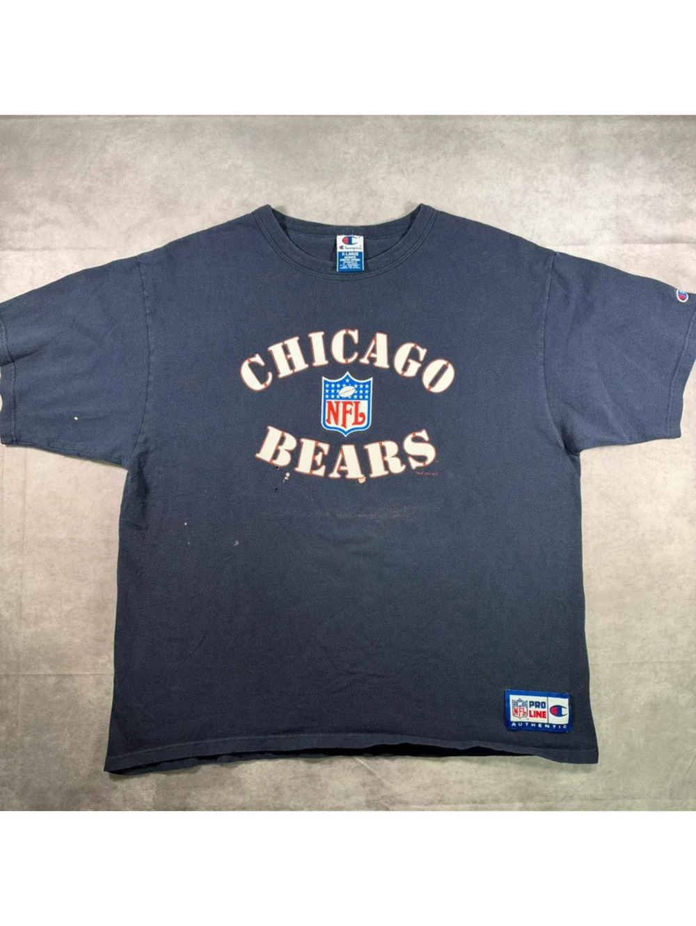 Vintage 1994 Chicago Bears Champion NFL Pro Line T-Shirt Navy Mens XL